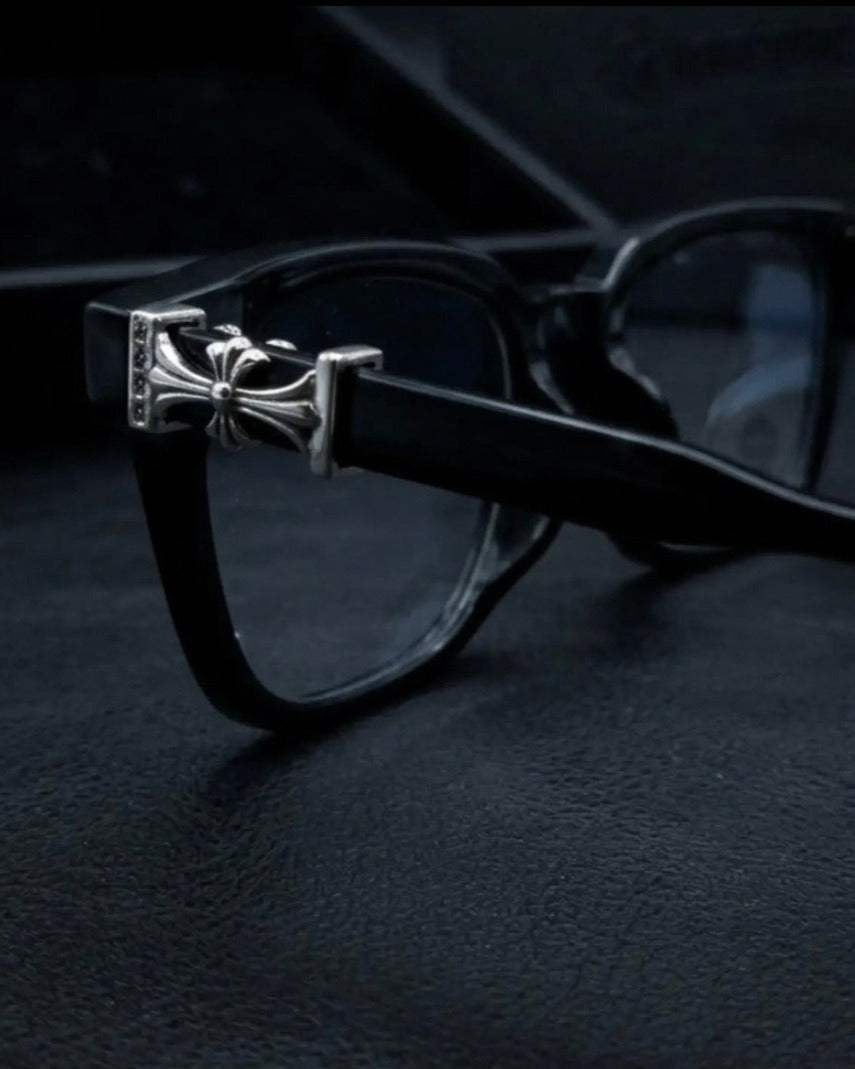 Chrome heart glasses