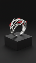 Sculptural Cuff Bracelet with Textured Relief