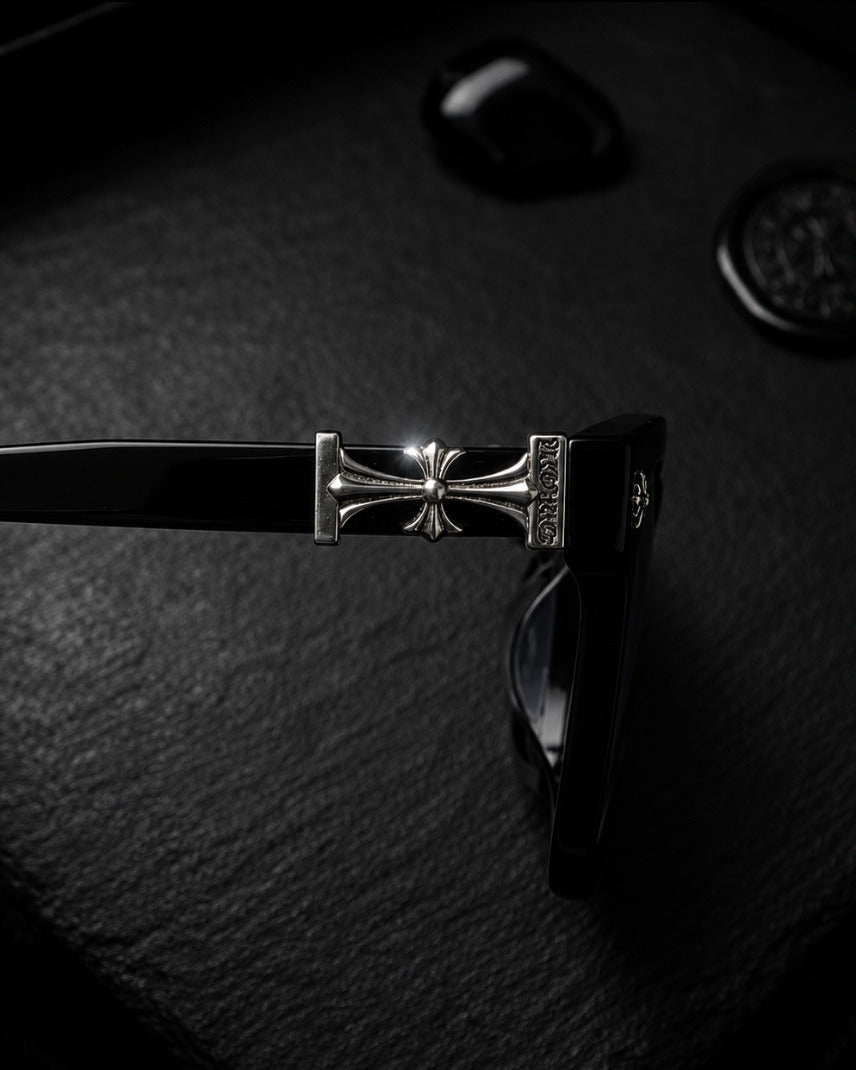 Chrome heart glasses