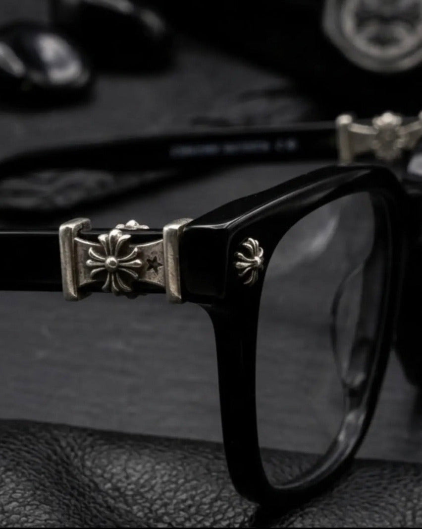 Chrome heart glasses