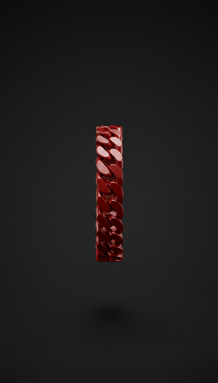 Pulse Red Chain Bracelet Enamel Accent